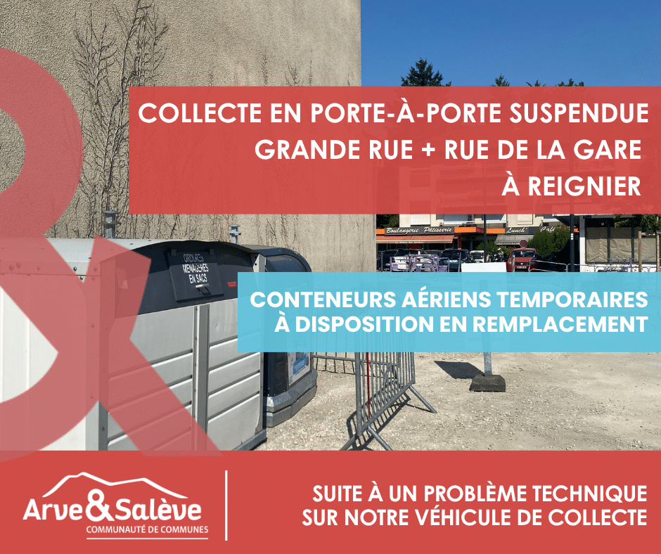 Collecte en porte à porte suspendue sur la grande rue et la rue de la gare pendant quelques jours